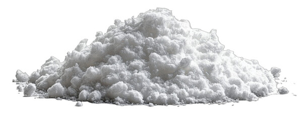 Pile of white powdery substance for chemical or industrial use