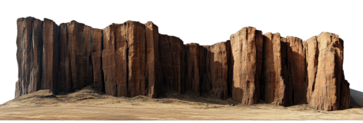 Majestic rocky formations in a desert landscape with unique shapes