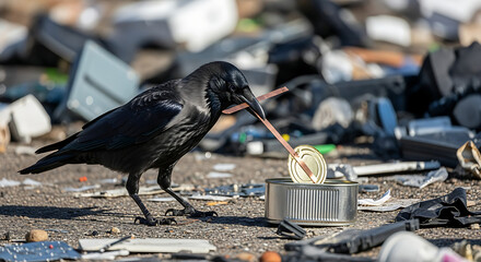 Animal adaptation. E-waste Tooling — Crows and Circuitry