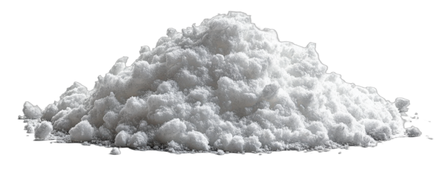 Pile of white powdery substance for chemical or industrial use