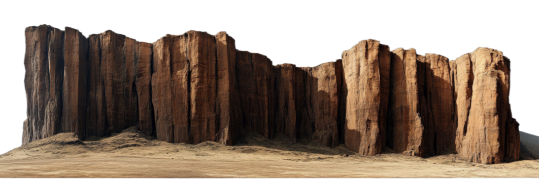 Majestic rocky formations in a desert landscape with unique shapes
