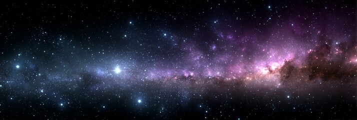 Fototapeta premium Breathtaking Deep Space Imagery Featuring a Stunning Violet Nebula and Cosmic Cloud Landscape
