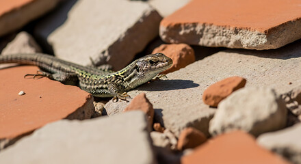 Animal adaptation. Seismic Shelter — Lizards in Rubble