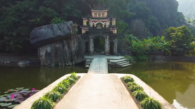 Bich Dong Pagoda, in Tam Coc. Taken with my drone in Vietnam.