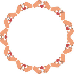 Heart empty frame. Heart, love, romance or valentine's day heart. Red heart love empty space for your text