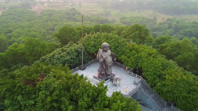 Buda Statue in Bai Dinh Pagoda, Vietnam. Taken with my drone.