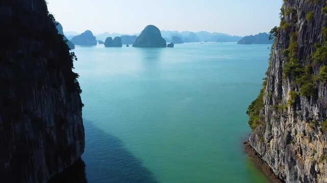 Halong Bay, Showing the beauty of the islands and landscape with my drone.