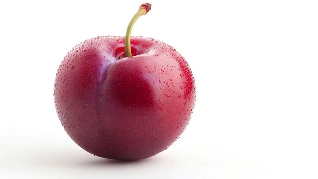 Video Fresh plum with dew drops, great for food and nature
