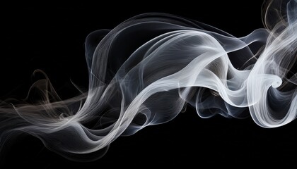 Obraz premium Abstract White Smoke On Black Background