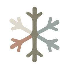 Obraz premium PNG Minimalist colorful abstract snowflake