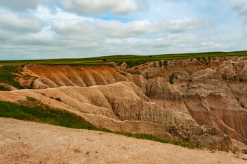 Badlands National Park in South Dakota. The rugged beauty of the Badlands draws visitors from around the world