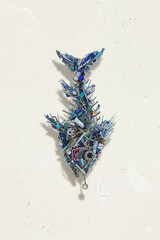 Fish Made from Ocean Plastic Waste and Debris