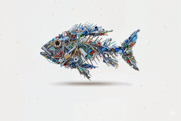 Fish Made from Ocean Plastic Waste and Debris