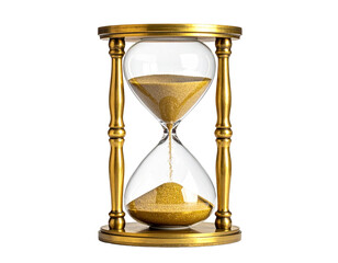 hourglass on white background
