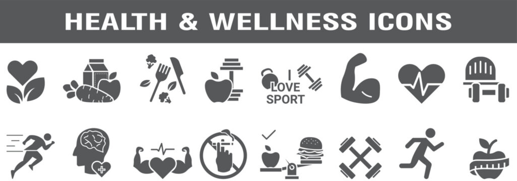 Wellness web icon set in line style. Relaxation, spa, sleep, yoga, health, lifestyle, spiritual practice, meditation, collection. Vector illustration. - Powered by Adobe