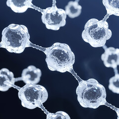 Abstract Molecular Structure on Dark Background