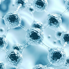 Abstract Molecular Structure on Dark Background