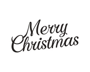 Elegant Merry Christmas Script on White Background for Festive Holiday Season Designs and Celebrations of the Year