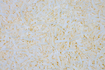 Top view of shredded coconut