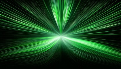 Dynamic Green Light Trail Effect Against A Dark Background For Abstract Visuals