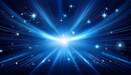 Fototapeta premium Blue Bright Flash Sparkles