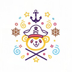 Naklejka premium cute cartoon illustration artwork