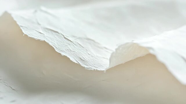 Video A detailed view of a piece of paper resting on a table, often used as a reference or for note-taking