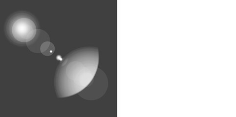 Gleaming light effect radiates from a glowing sphere with ethereal lens flares, perfect for adding a magical touch to your designs and creative projects