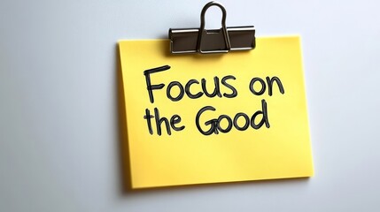 Motivational Post-It Note Reminder to Embrace Optimism for a Positive Mindset and Better Attitude