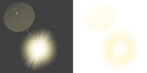 Golden light bursts with radiant energy, perfect for adding a touch of magic and brilliance to your designs or projects with these glowing orbs