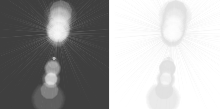 Dramatic light burst with lens flares creates a powerful ethereal glow, perfect for adding a celestial touch to your designs and projects.