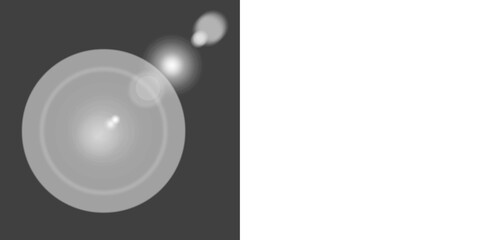 Elegant lens flare effect with a transparent background for creative design projects or to add a touch of light and magic to your artwork