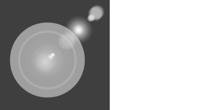 Elegant lens flare effect with a transparent background for creative design projects or to add a touch of light and magic to your artwork