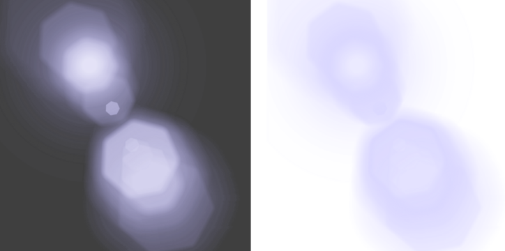 Soft periwinkle light leaks create a dreamy, ethereal glow, perfect for adding a touch of magic and wonder to designs or artistic projects