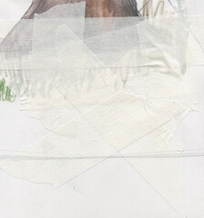 High-res scan of masking tape, transparent tape and torn paper textures for collage, craft and design projects. Organic handmade surfaces, realistic details for professional backgrounds and overlays.