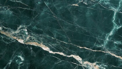 Elegant Deep Green Marble Stone Surface Texture with Unique Veins, Ideal for Architecture and Design