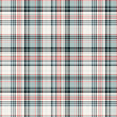 Vintage Snowflakes Plaid Seamless Repeat