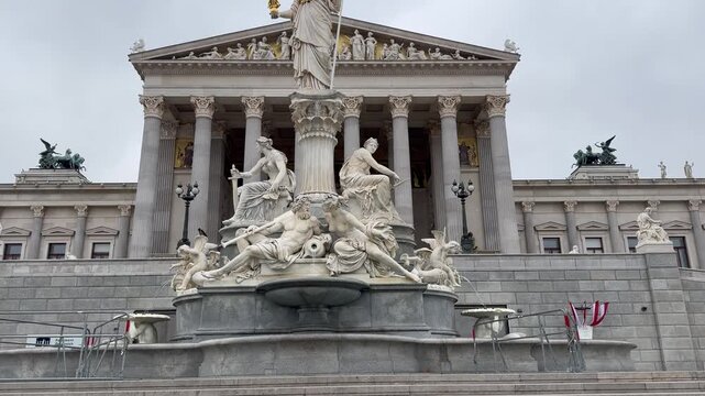 Pallas Athene Fountain in Front of the Austrian Parliament, Vienna