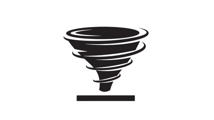 Tornado vector icon simple flat glyph design isolated on white background for weather forecast and natural disaster concepts