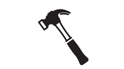 Hammer icon simple flat vector glyph isolated on white background for construction and repair