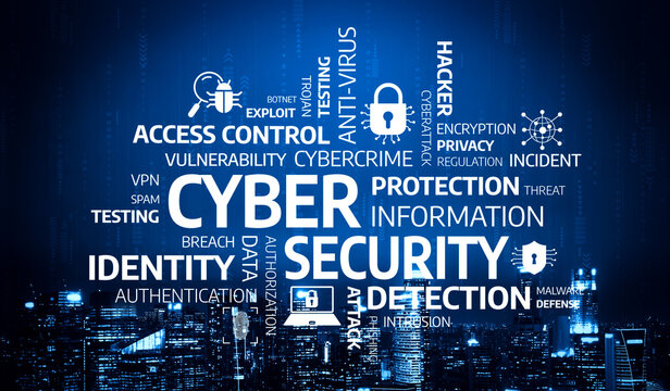 This visually engaging image captures key concepts related to cybersecurity, illustrating vital terms and strategies for enhancing data protection in digital landscapes. Tessel