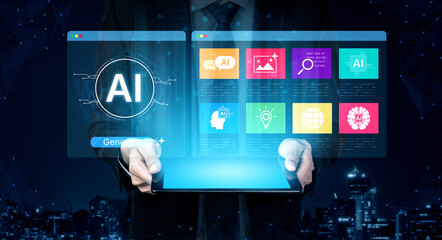 A user interface for a generative AI platform. This technology uses machine learning to create new digital content, automate tasks, and provide intelligent solutions. Fermion