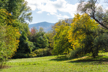 Landscape of South Park in city of Sofia, Bulgaria