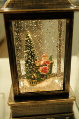 Santa claus snowy festive christmas snow globe