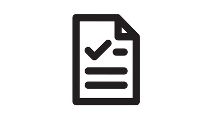 Document checklist icon simple flat vector design element isolated on white background for web and mobile apps