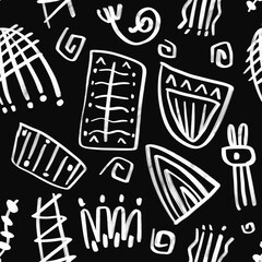 Doodle abstract ethnic pattern. tribal seamless pattern .illustration.