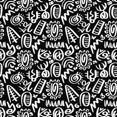 Doodle abstract ethnic pattern. tribal seamless pattern .illustration.