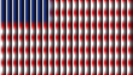 An abstract representation of the american flag with blurry red and white stripes and blue field