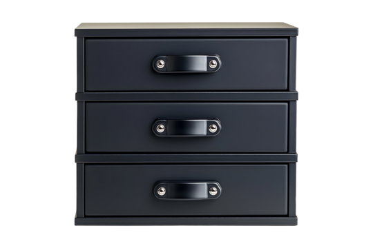 Sleek minimalist drawer unit for functional interior storage Isolated on a Transparent Background