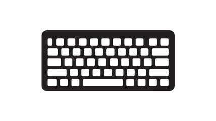 Naklejka premium Simple keyboard vector illustration minimalist flat design element isolated on white background for user interface and web design